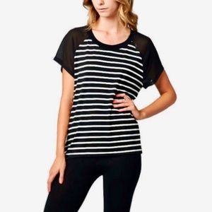 🇺🇸WEST KEI black and white striped blouse size M